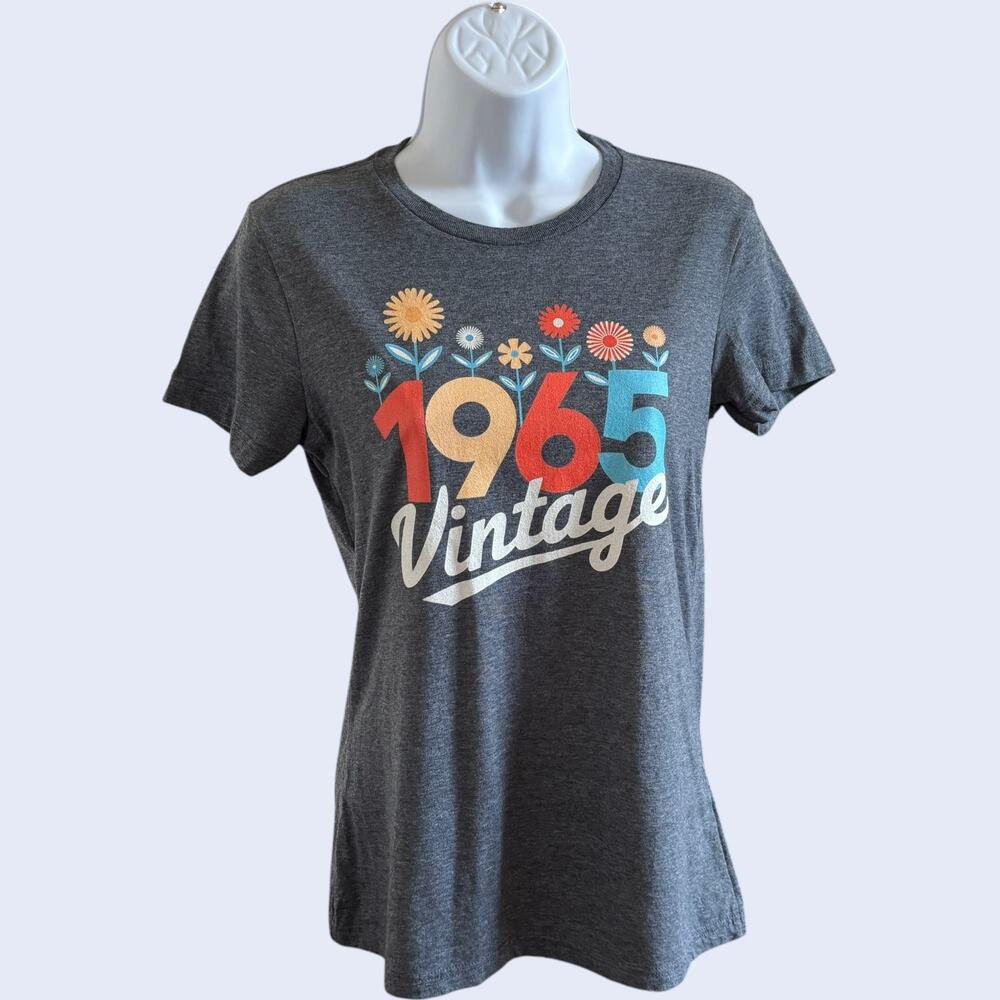 Gildan Softstyle M Vintage Graphic Tee Charcoal Regular